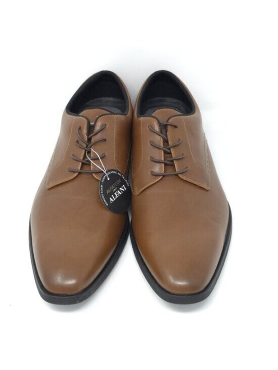 New Alfani Jenkins Tan Pointed Toe Faux Leather Oxfords Men’s 13M main image 5